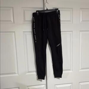Hollister Men's Black Joggers with Logo Detailing